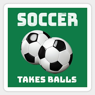 Soccer Takes Balls Funny Magnet